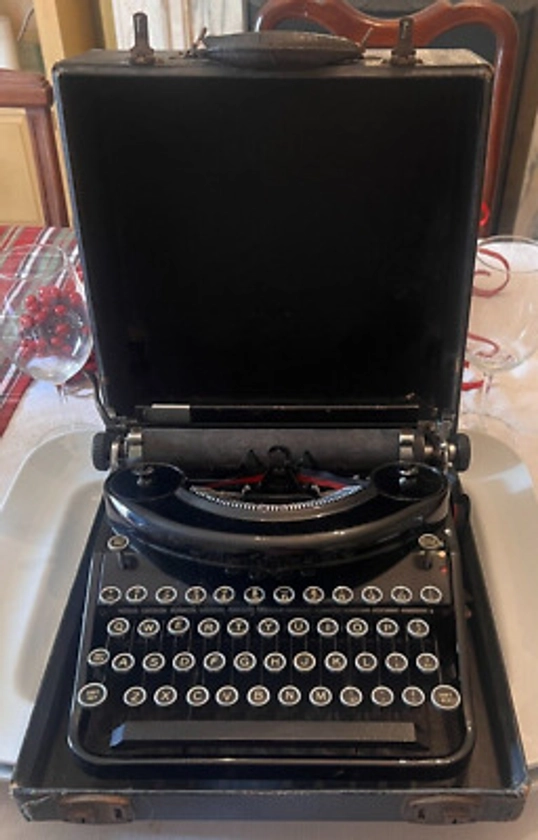 Vintage Working Remington noiseless portable typewriter Black 1934 Boxed | eBay