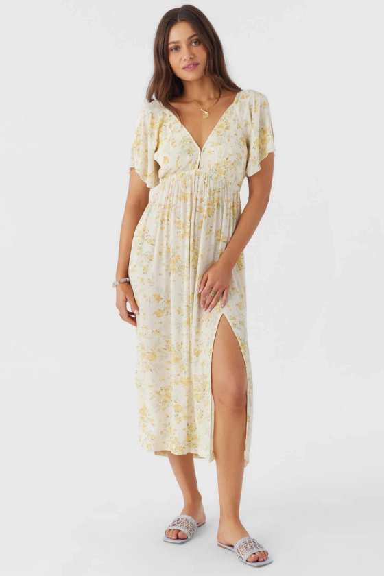 MIKEL TATIANNA FLORAL MIDI DRESS