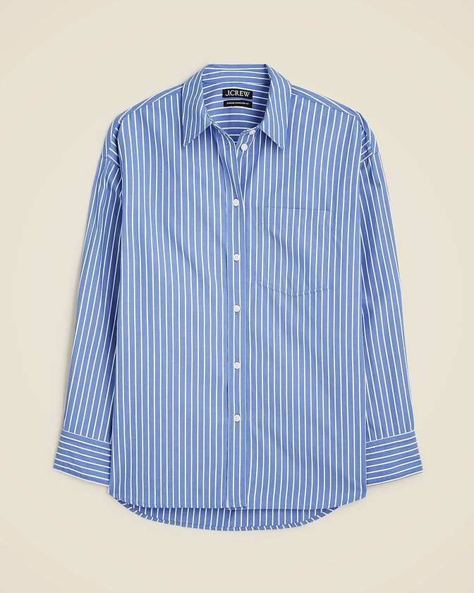 Étienne oversized shirt in striped cotton poplin