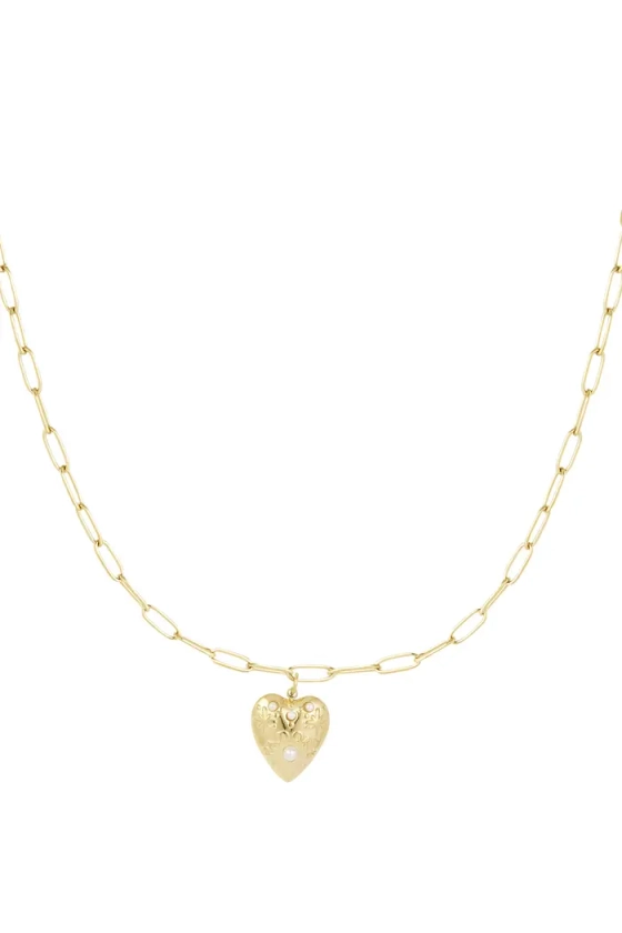 Ketting hart van goud - goud SKU0217084-181 Goud Groothandel SKU0217084-181