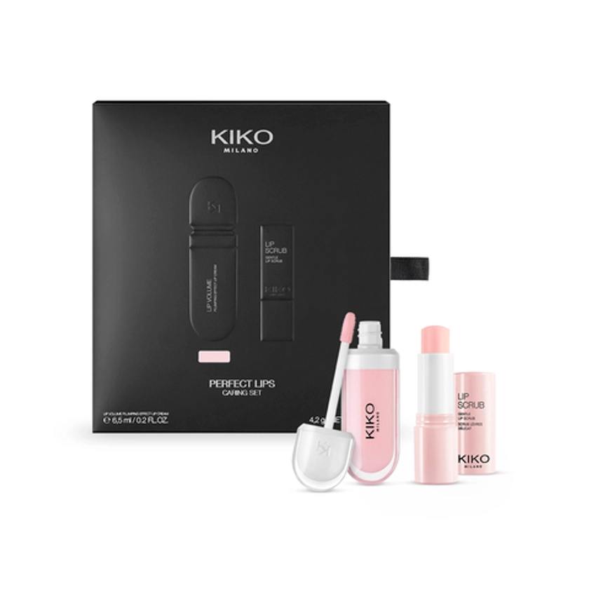 Kit soin des lèvres : 1 gommage hydratant et 1 crème perfectrice pour les lèvres - Perfect Lips Caring Set - KIKO MILANO