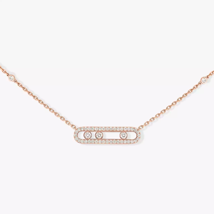 Collier Diamant Pavé en Or Rose Baby Move | Messika 04322-PG