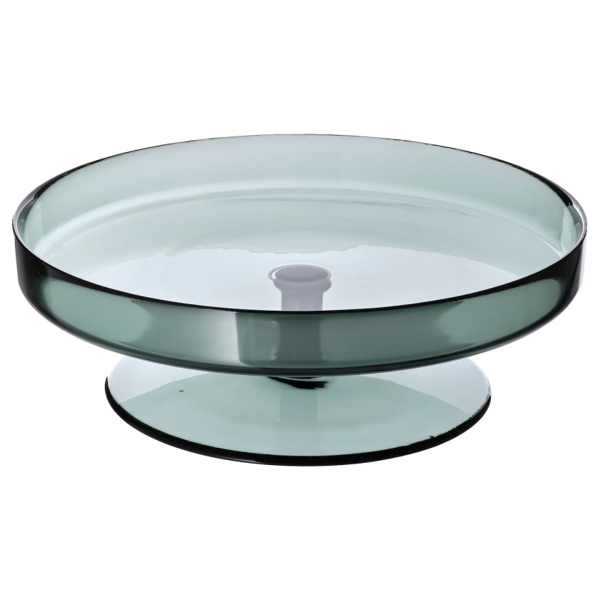 OMBONAD Serving plate - glass grey 29 cm
