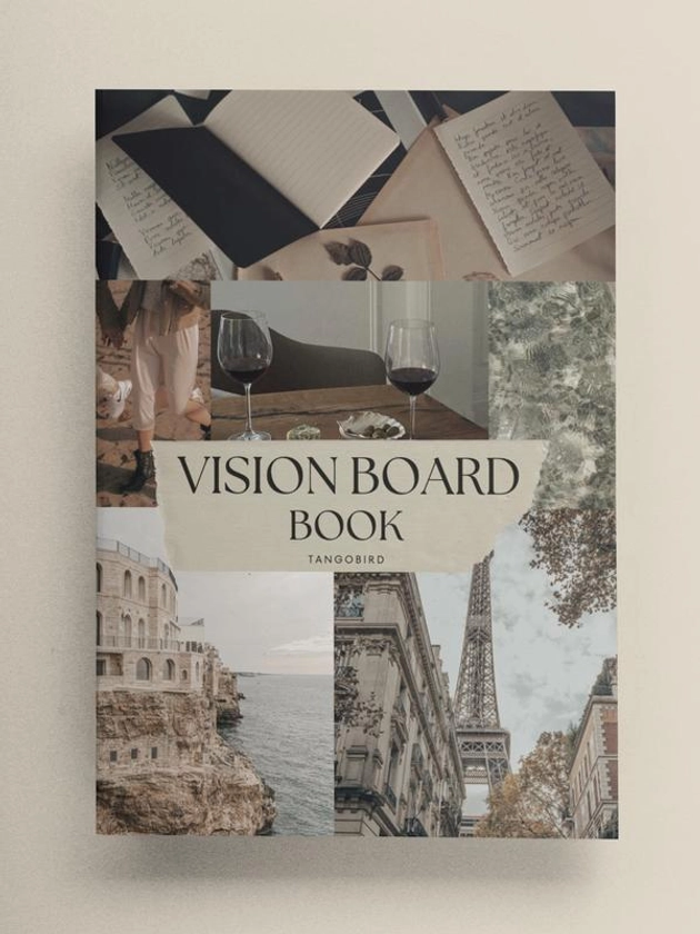 Tangobird Vision Board Book - Collage of Clip Art to Create your Dream Life Vision Board.