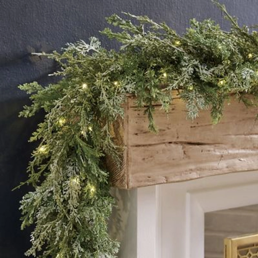 Glistening Christmas Cordless Garland | Grandin Road