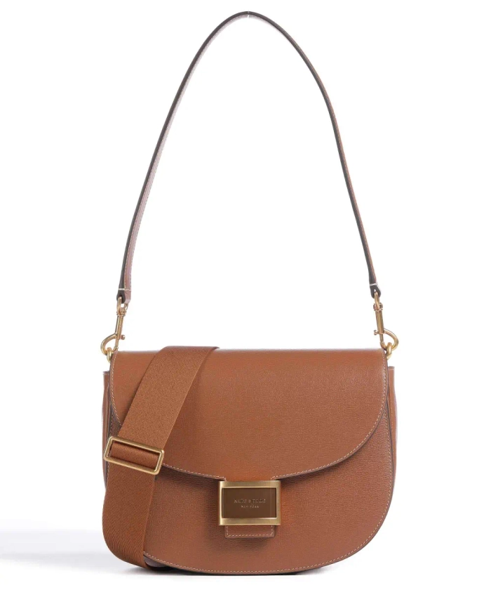 Kate Spade New York Hudson Sac porté épaule cuir de vache grainé brun - KH057-200 | wardow.com