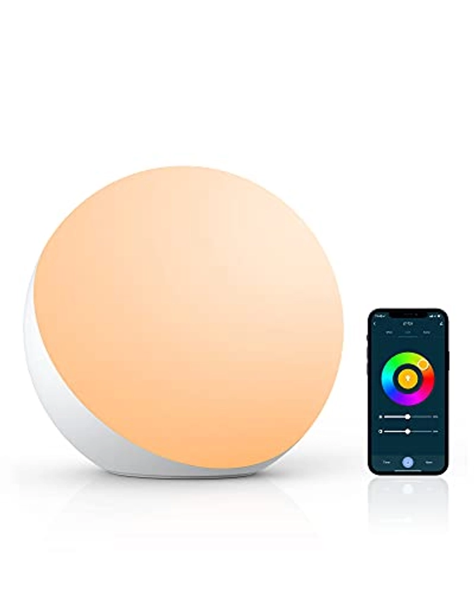 Hifree Smart Table Lamp, Dimmable Desk Lamp with App/Voice Control, LED RGB Color Changing Touch Lamp for Bedroom, Adjustable Timer Night Light Compatible with Alexa (Touch/APP/Voice Control) - Amazon.com