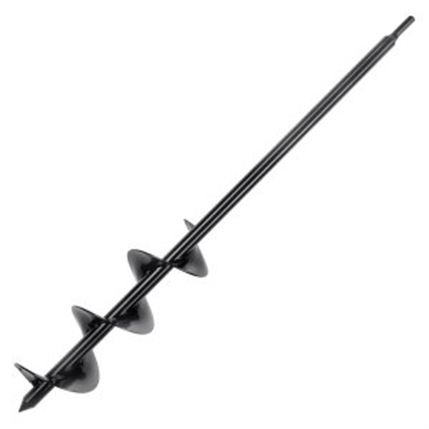 VEVOR Auger Drill Bit for Planting, 3 x 24 inch Garden Auger Drill Bit, Spiral Drill Bit for Bulbs Planting &amp; Holes Digging, 3/8&quot; Hex Drive Drill