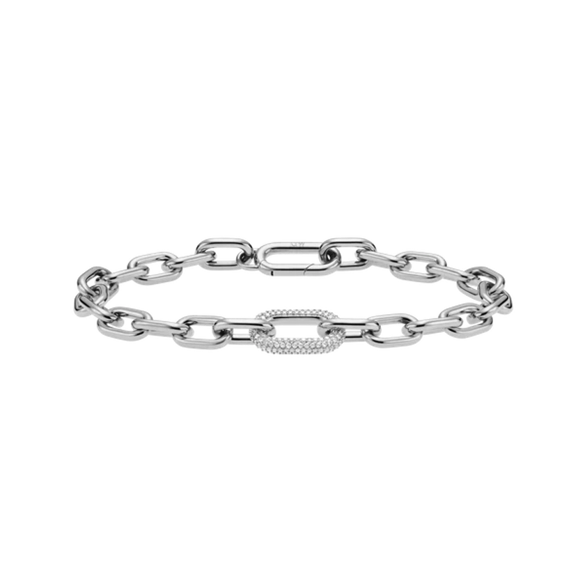 Crystal Link Bracelet Silver Silver / 155mm