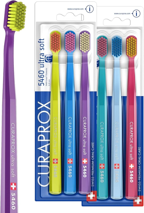 Curaprox 5460 Ultrasoft Toothbrush, 6 Pack