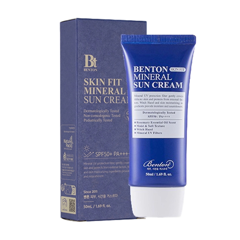 BENTON Mineralny krem przeciwsłoneczny do twarzy UV Mineral Sun Cream SPF50+/PA++++ Skin Fit 50ml