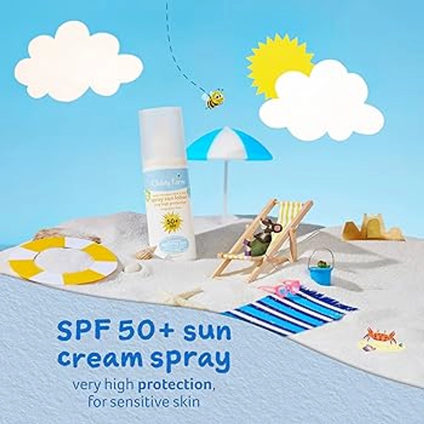 Childs Farm Kids and Baby Sun Lotion Spray SPF 50plus Water Resistant UVA and UVB Very High Protection Suitable for Dry, Sensitive and Eczema-prone Skin 100ml : Amazon.co.uk: Baby Products