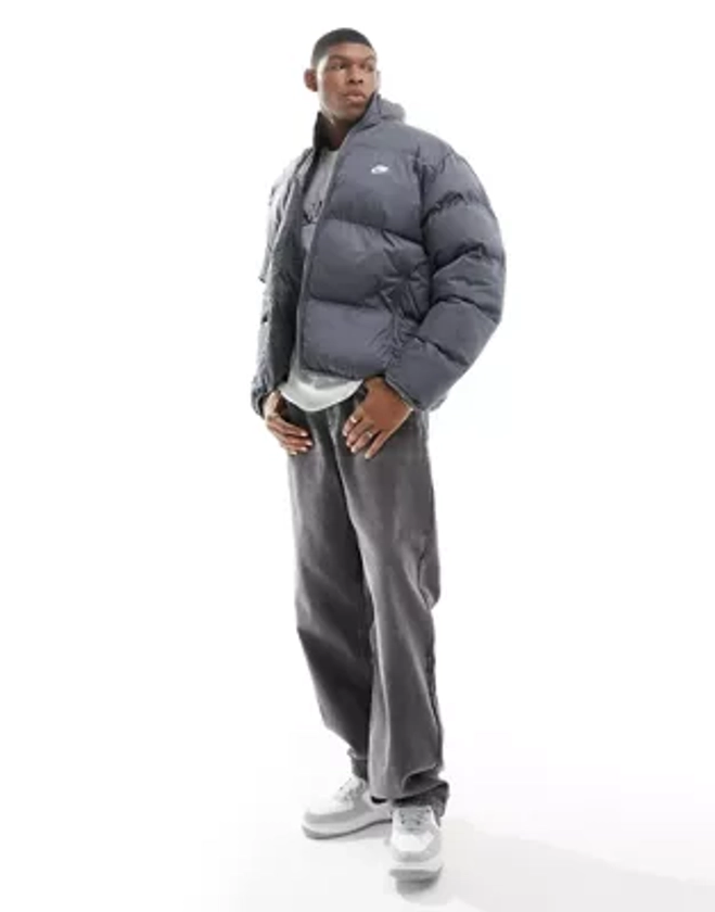 Nike Club puffer jacket in gray