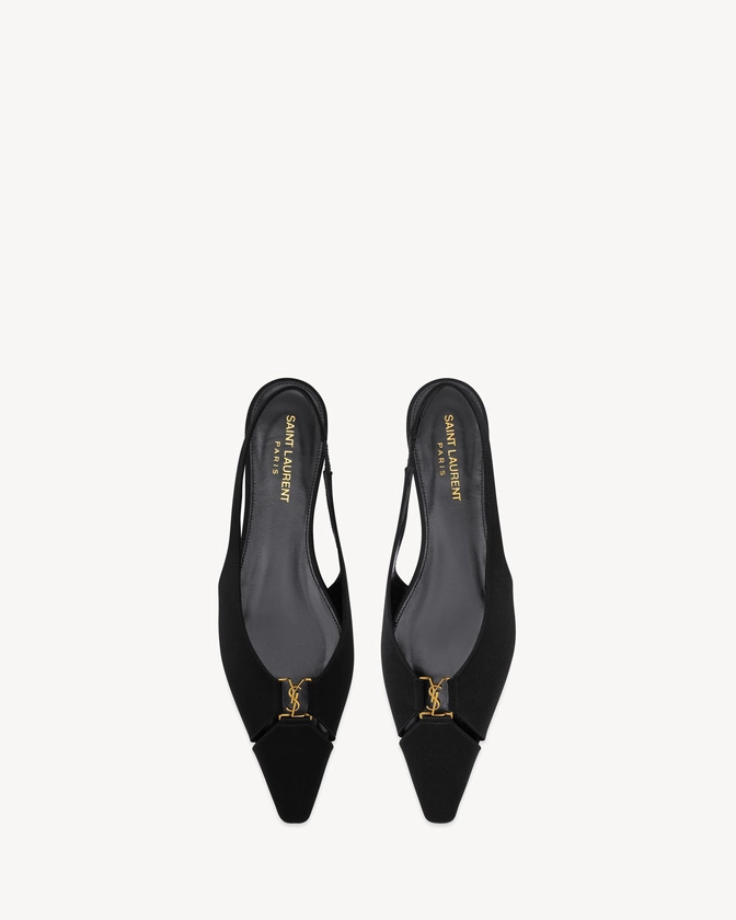 BABYLONE slingbacks en crêpe satin | Saint Laurent | YSL.com