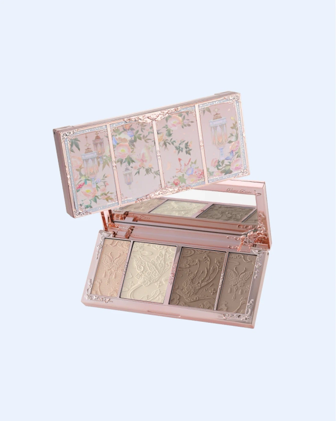 Butterfly Cloud Collar Embossed Highlight & Contour Palette