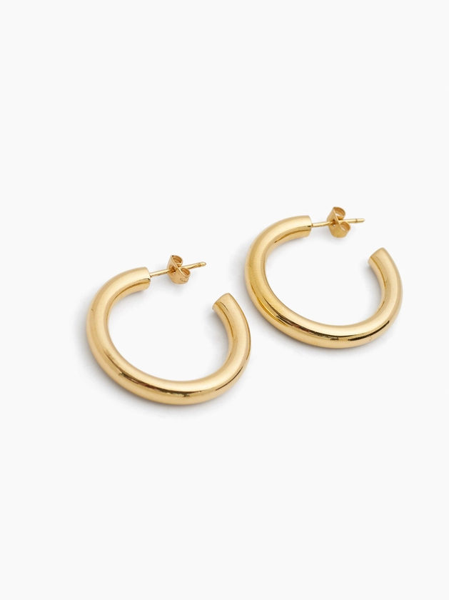 Classic 3cm Gold Hoop Earrings - Tilly Sveaas Jewellery