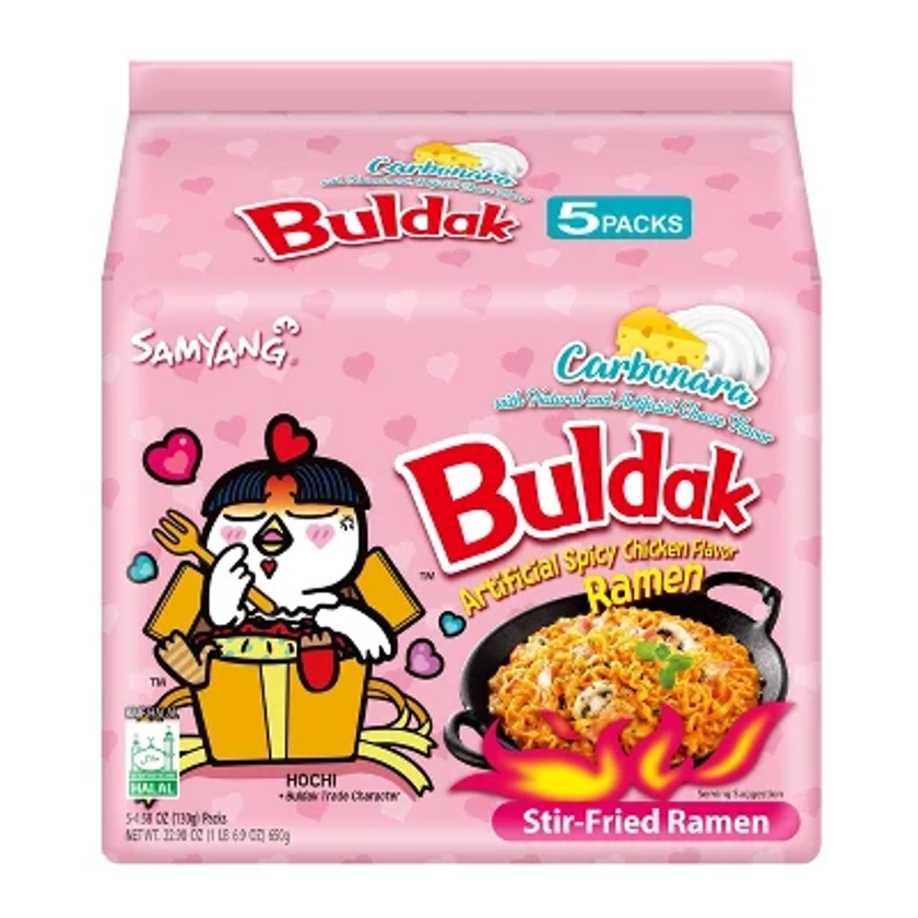 Buldak Samyang Carbonara Ramen - 5ct / 22.95oz