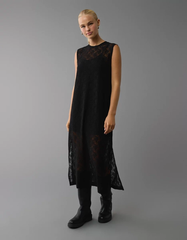 AE Lace T-Shirt Midi Dress