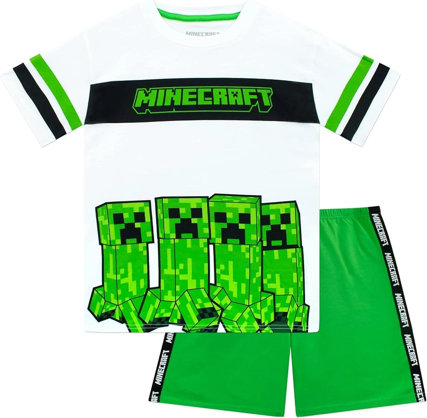 Minecraft T-Shirt and Shorts Boys Gaming Outfit Set