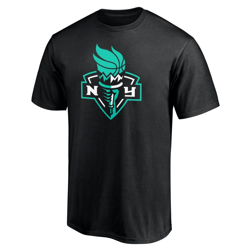 Men's Black New York Liberty Primary Logo T-Shirt