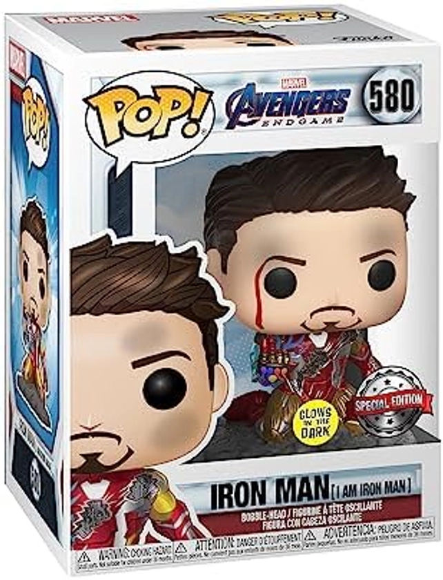 Funko Pop Couleur - Avengers Endgame I Am Iron Man Glow in The Dark Vinyl Figure Taille Unique (47096) : Amazon.com.be: Jouets