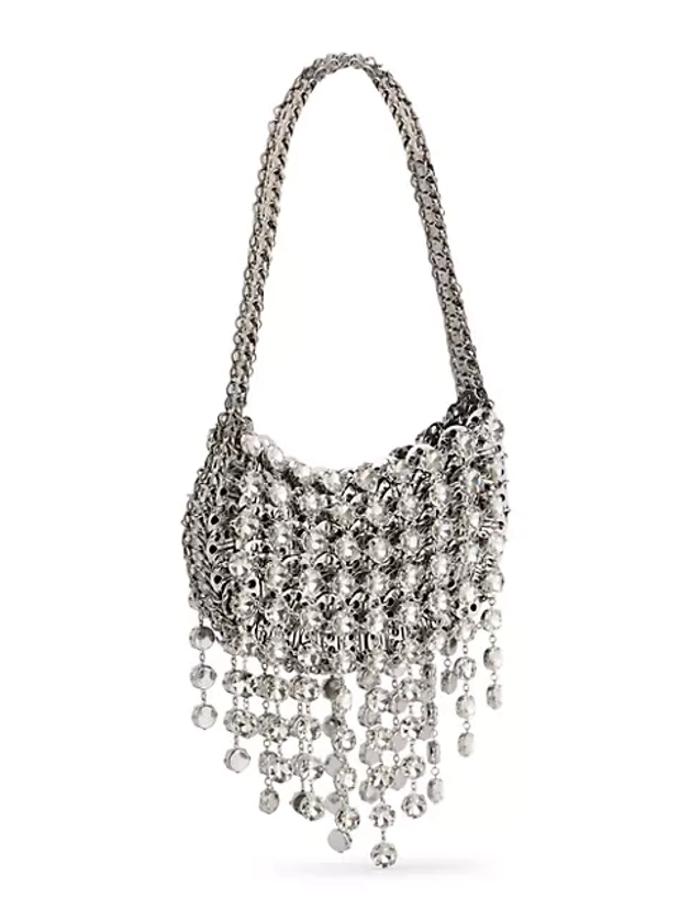 Show Crystal-Embellished Fringed Shoulder Bag