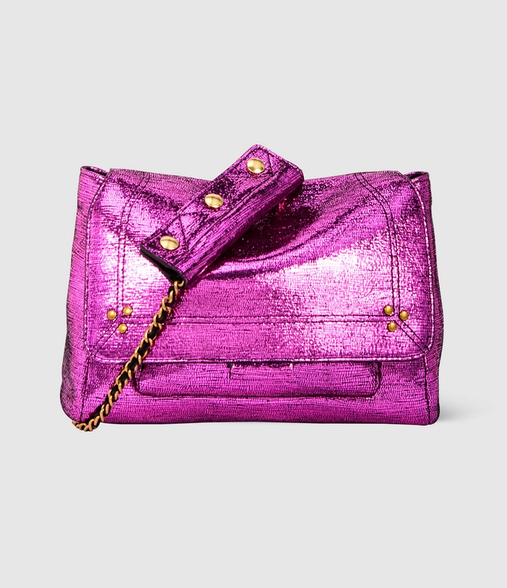 JEROME DREYFUSS - Sac Lulu M Lamé Fuxia