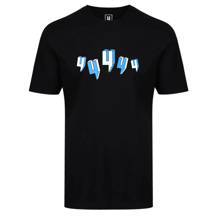 BLACK TEE FIVE Y LOGO BABY BLUE