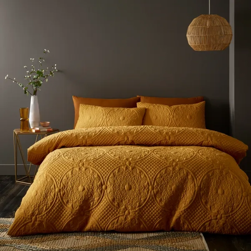 Mandalay Yellow Duvet Cover and Pillowcase set