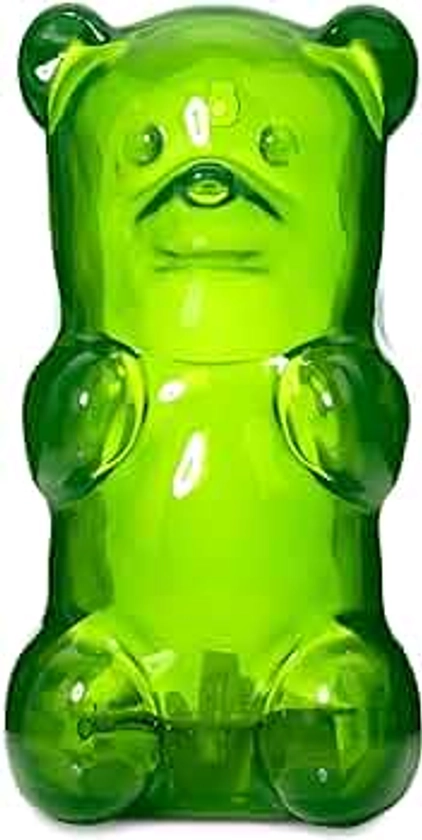 Gummygoods Squeezable Gummy Bear Night Light - Rechargeable, Portable, Squishy Lamp, 60-Min Sleep Timer - Christmas Gift for Kids & Adults, Baby Nursery, and Dorm Rooms - (Green)