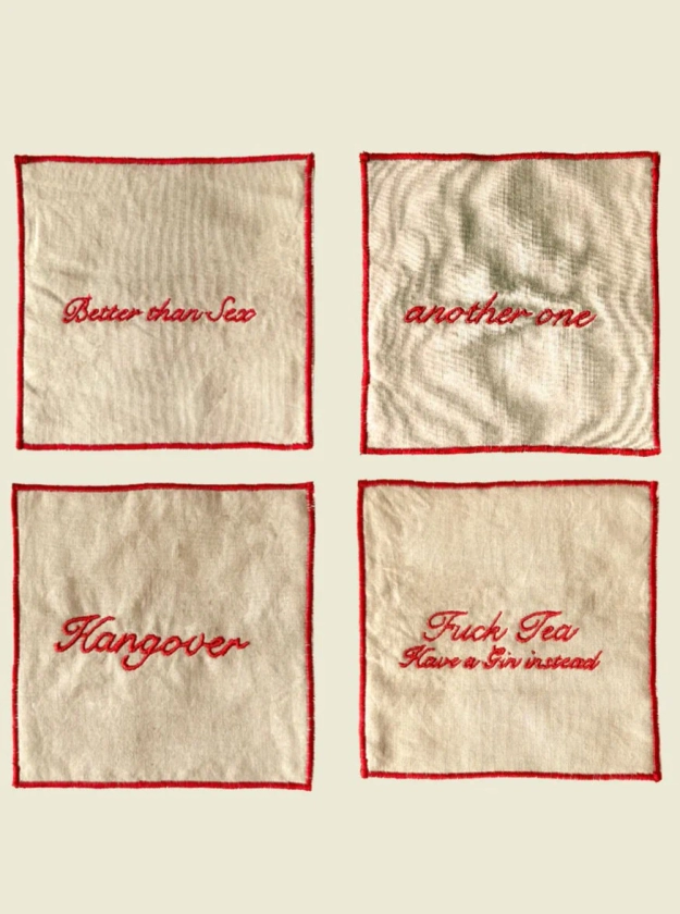 Lot de 4 serviettes cocktail