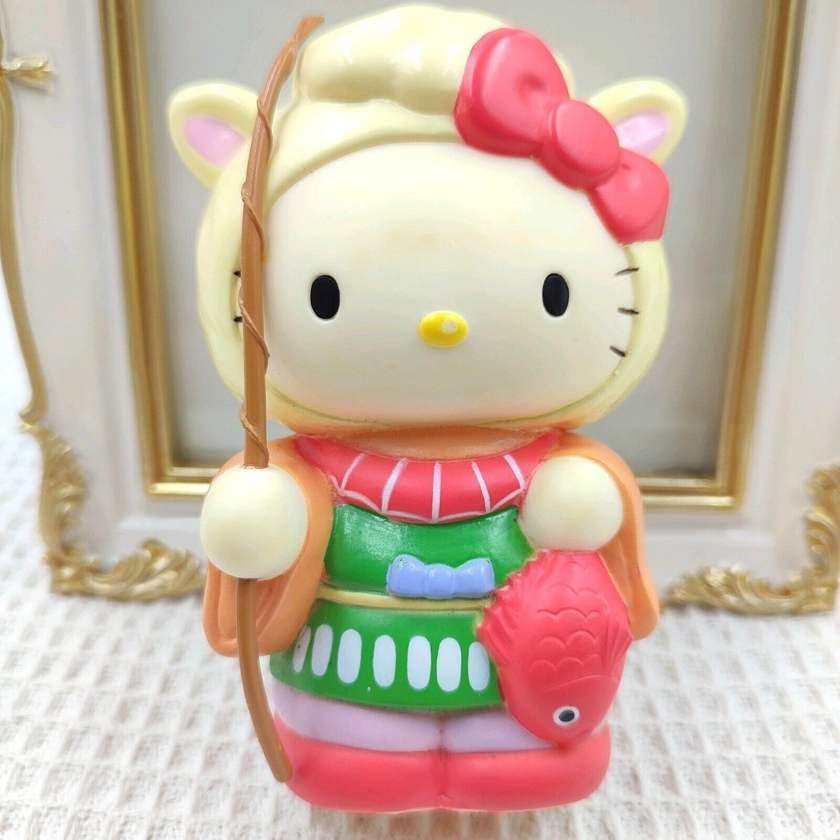 Hello Kitty Piggy Bank Seven Lucky Gods Plastic Figure Sanrio Vintage Japan 2002