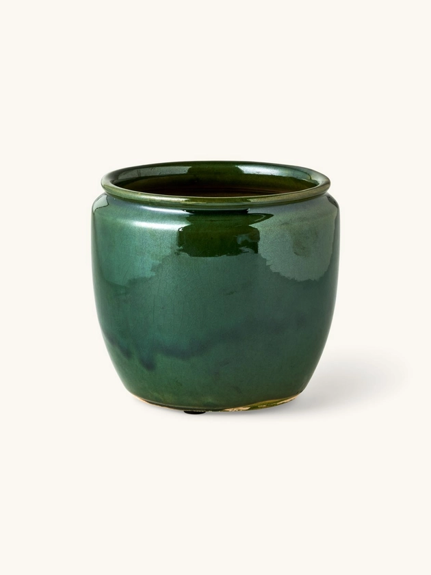 Cache-pot | Céramique. Ø17 x 15 cm. | Forest Green