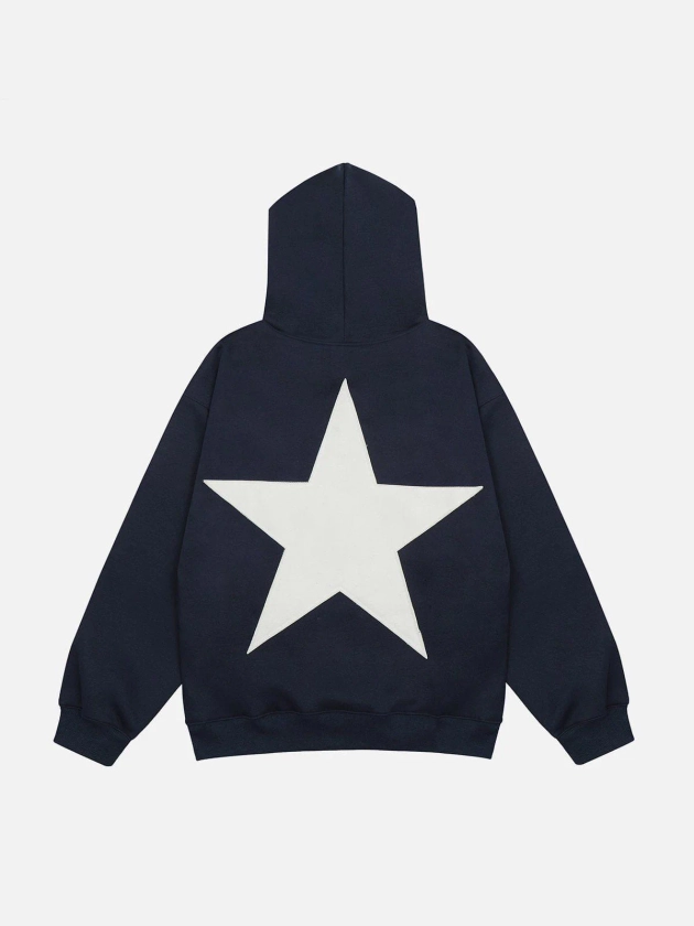 Aelfric Eden Star Print Color Contrast Hoodie