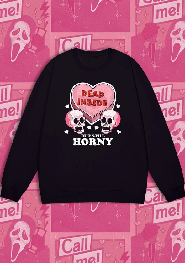 Cherrykitten Dead Inside But Still Horxy Halloween Y2K Sweatshirt for Sale