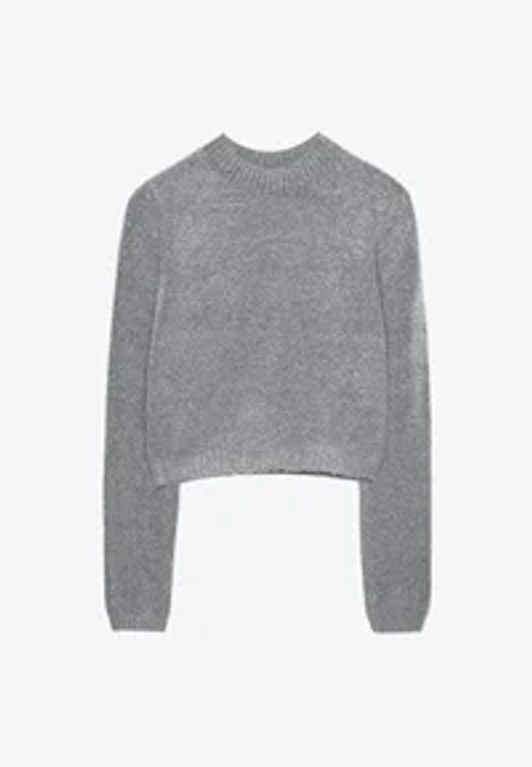 SOFT TOUCH CROPPED - Pullover - dark grey