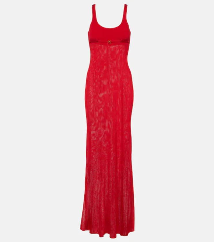 La Robe Maille Oranger maxi dress in red - Jacquemus | Mytheresa