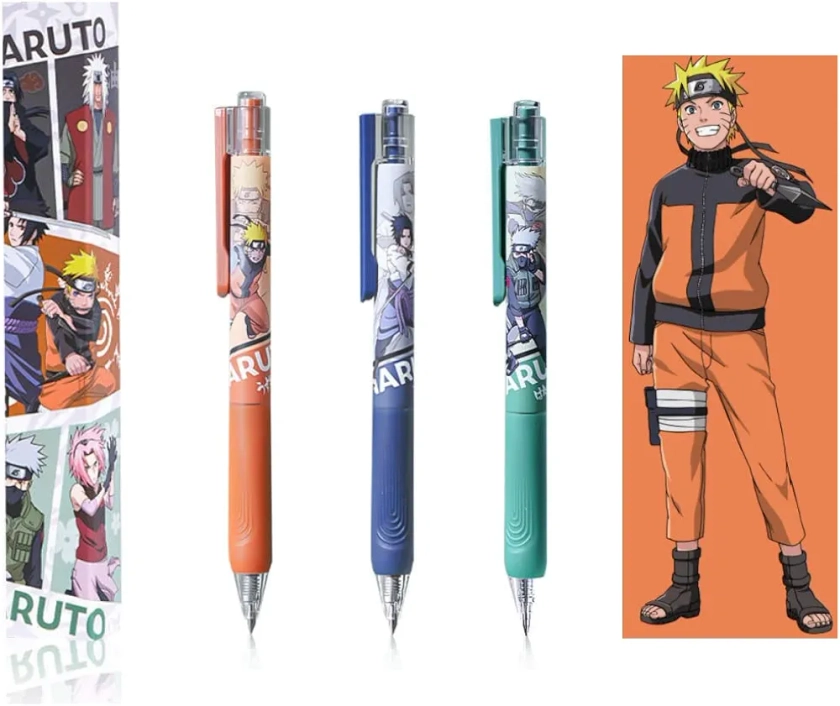 Sawkirp darshraj Naruto Pen (Naruto Anime Pen 3 Pieces),Black : Amazon.in: Office Products