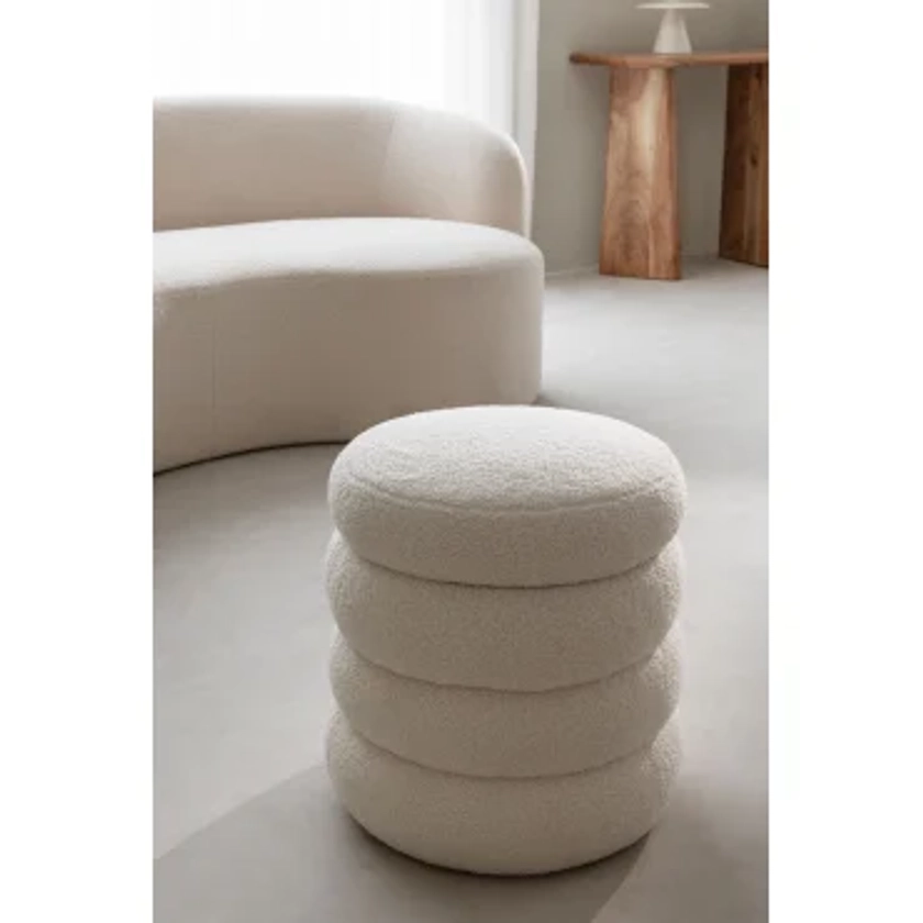 Pouf avec Rangement en Chenille Jutson