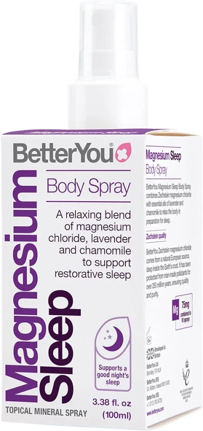 BetterYou Magnesium Sleep Body Spray, 100 ml