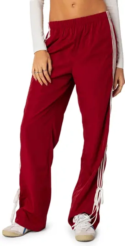 EDIKTED Remy Tie Detail Track Pants | Nordstrom