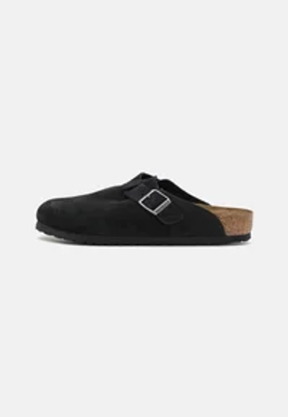 Birkenstock BOSTON LEVE REGULAR UNISEX - Chaussons - black/noir - ZALANDO.FR