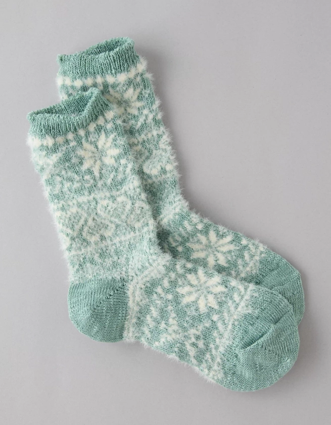 AE Snowy Fair Isle Crew Socks