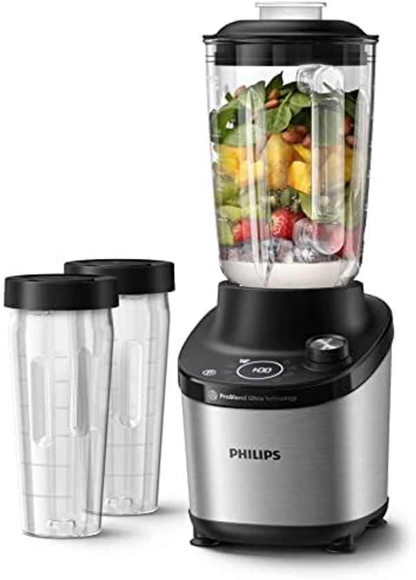 Philips 7000 Series HR3760/10 Blender, 1500 W, 2 liter, PowerBlend Ultra-technologie, snelreinigingsfunctie, recepten met HomeID-app : Amazon.com.be: Wonen en keuken