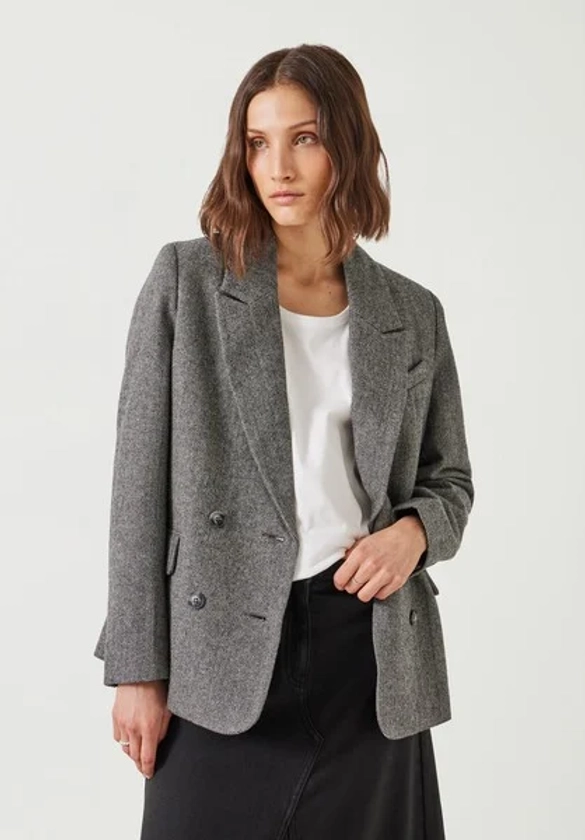 Maeve Relaxed Wool Blend Herringbone Blazer