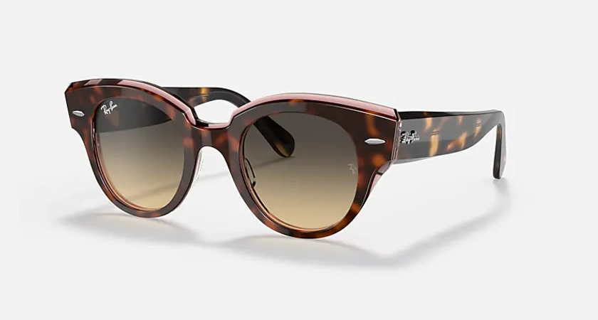 ROUNDABOUT Sunglasses in Havana On Transparent Pink and Brown/Blue - RB2192 | Ray-Ban® GB