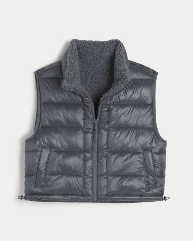 Women's Gilly Hicks Sherpa-Lined Reversible Vest | Women's Clearance | HollisterCo.com