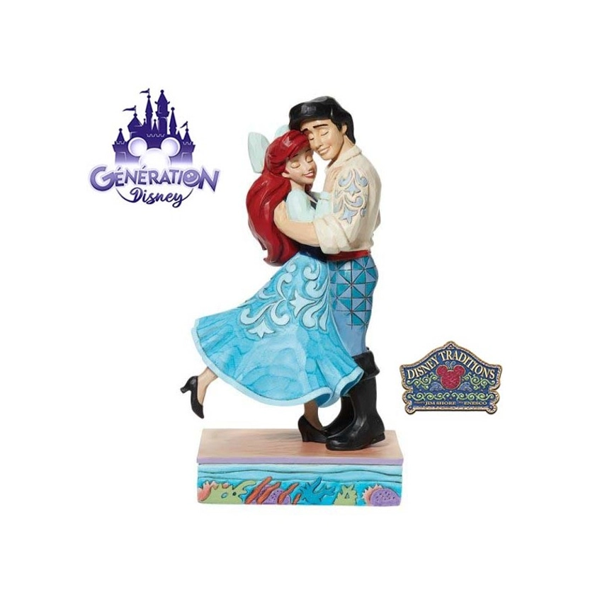 Figurine couple Ariel et prince Eric by Jim Shore