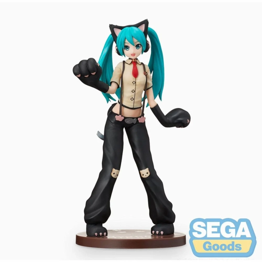 Hatsune Miku Project DIVA Arcade Future Tone SPM PVC Statue Hatsune Miku Kitty Cat 23cm