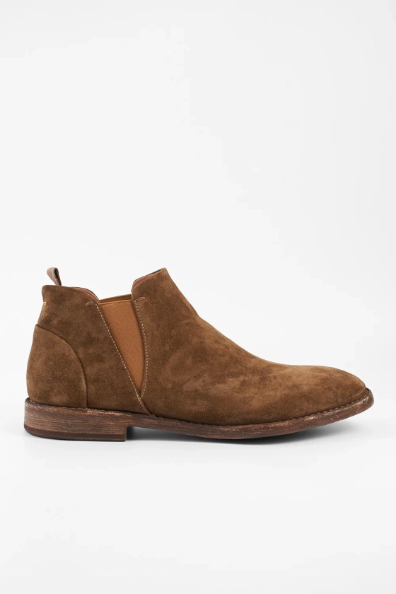 HAVEN barley-brown suede low chelsea boots.